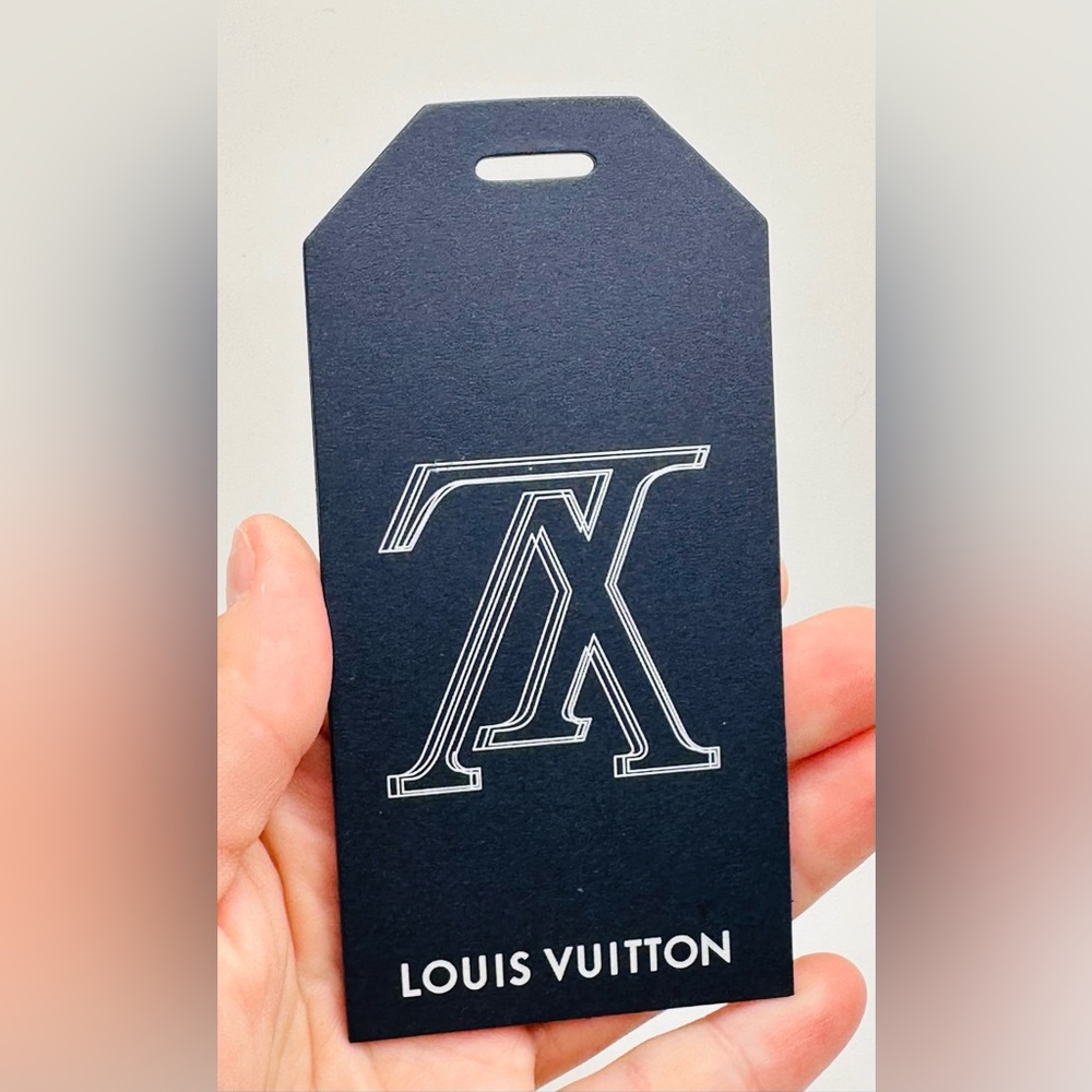 Louis Vuitton Monogram Bookmark in Navy Blue with Ribbon
